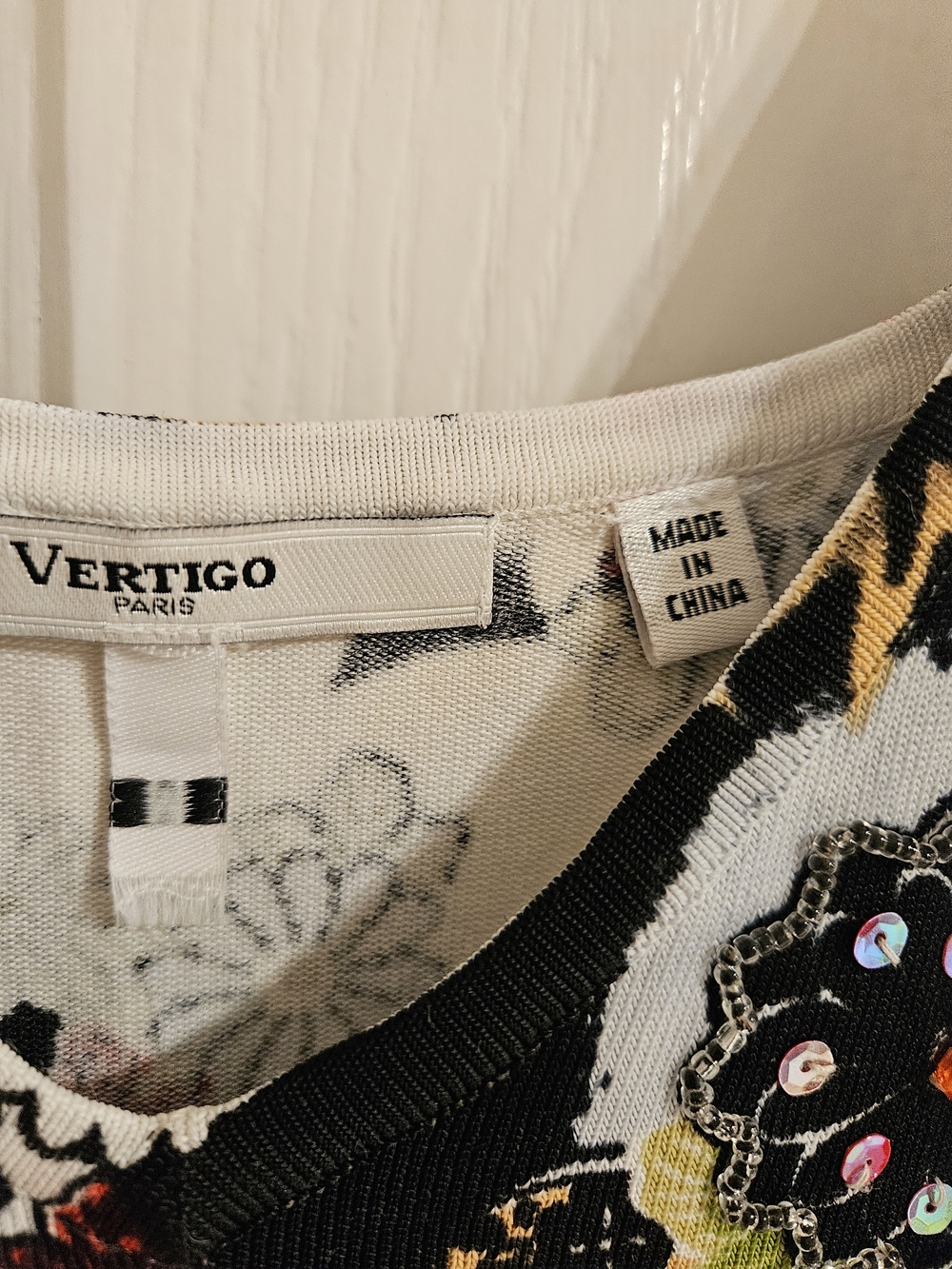 Vero Moda Floral Print Spaghetti Strap Tank Top - White/Black/Multicolor - Picture 3 of 4